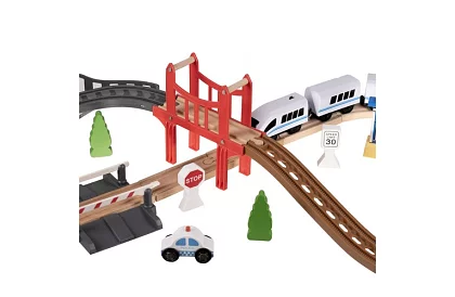 Pista de trenuleț – pistă pe baterii 3,2 m din lemn