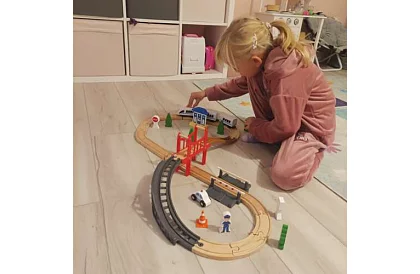 Pista de trenuleț – pistă pe baterii 3,2 m din lemn