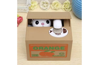 Casier automat - pisica hoata de monede