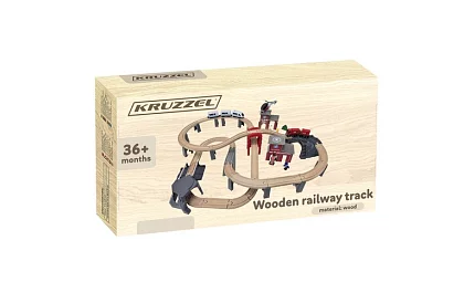 Calea ferată din lemn - trenuleț cu baterii de 4,8 metri