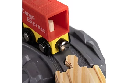 Calea ferată din lemn - trenuleț cu baterii de 4,8 metri