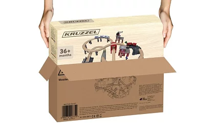 Calea ferată din lemn - trenuleț cu baterii de 4,8 metri