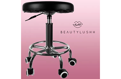 Scaun de cosmetică pe roți - ajustabil