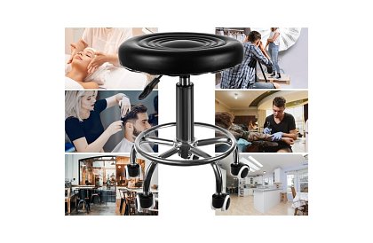 Scaun de cosmetică pe roți - ajustabil