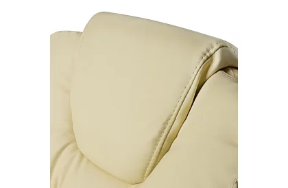 Scaun de birou cu suport pentru picioare extensibil - crem