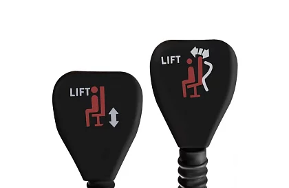 Scaun de birou cu suport pentru picioare extensibil - crem