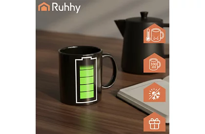 Cana magică de 330 ml cu indicator de baterie