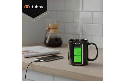 Cana magică de 330 ml cu indicator de baterie