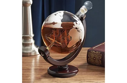 Set mare – carafă globe cu pahare de whisky