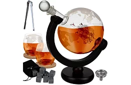 Set mare – carafă globe cu pahare de whisky