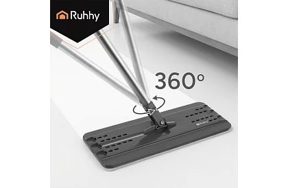 Mop plat cu fund plat + găleată de 11 litri – cu două compartimente și accesorii