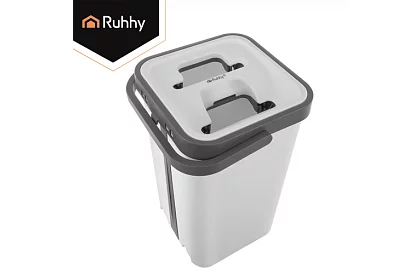 Mop plat cu fund plat + găleată de 11 litri – cu două compartimente și accesorii