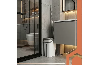 Mop plat cu fund plat + găleată de 11 litri – cu două compartimente și accesorii