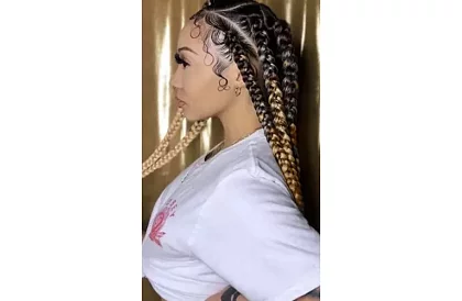 Părul împletit ombre sintetic – blond închis