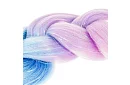 Păr sintetic ombre împletit strălucitor – violet-albastru