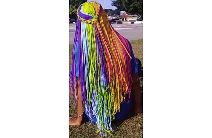 Părul sintetic ombre – curcubeu