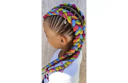 Părul sintetic ombre – curcubeu