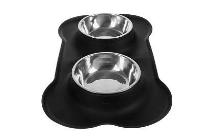 Bol cuvă dublă cu suport – 2 × 450 ml