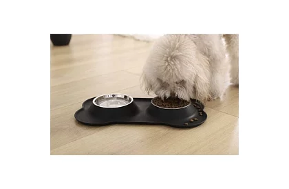 Bol cuvă dublă cu suport – 2 × 450 ml