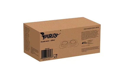 Bol cuvă dublă cu suport – 2 × 450 ml