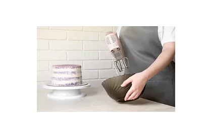 Placa rotativă pentru decorarea tortului + 3 spatule