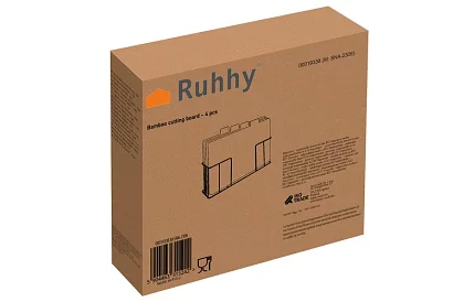 Tăvițe de bambus pentru tăiat – set de 4 bucăți în suport