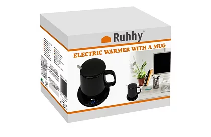 Încălzitor electric de băuturi – set de încălzitor, ceașcă, linguriță și capac