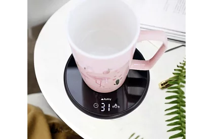 Încălzitor electric de băuturi – set de încălzitor, ceașcă, linguriță și capac