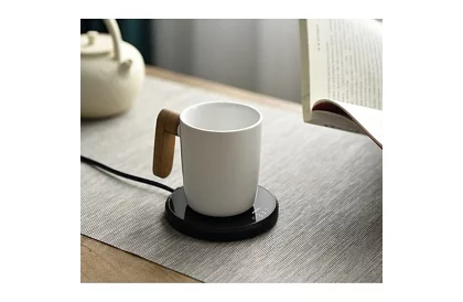 Încălzitor electric de băuturi – set de încălzitor, ceașcă, linguriță și capac