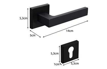 Uși hardware – mânere negre mate