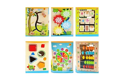 Joc educativ din lemn - 8în1