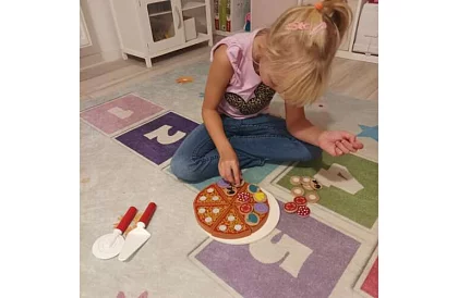 Set de tăiere – pizza din lemn pentru tăiat + cuțit