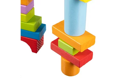 Blocuri de lemn în găleată cu sortator de forme – 100 buc.