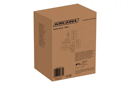 Blocuri de lemn în găleată cu sortator de forme – 100 buc.