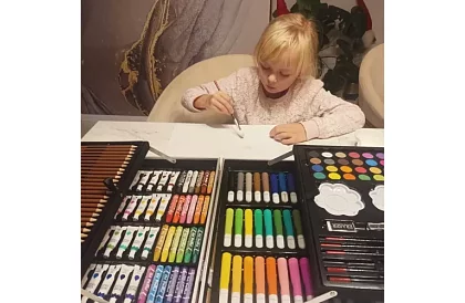 Set de pictură mare 144 buc + valiză