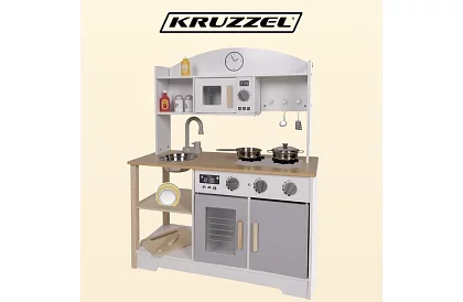 Bucătărie din lemn pentru copii cu accesorii