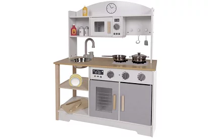Bucătărie din lemn pentru copii cu accesorii
