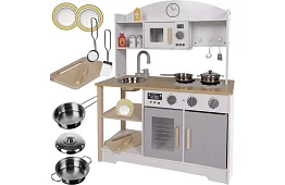 Bucătărie din lemn pentru copii cu accesorii