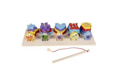 Separator din lemn în formă + joc de pescuit