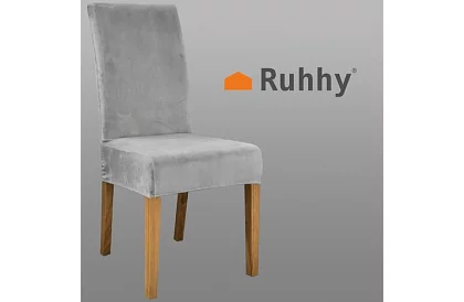 Husă de catifea pentru scaun - gri