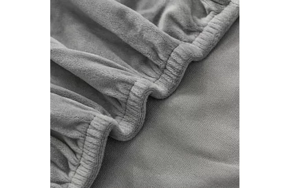 Husă de catifea pentru scaun - gri