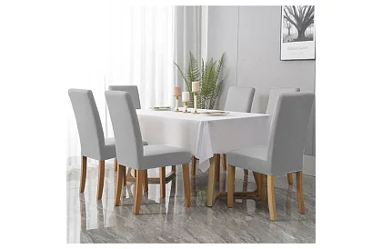 Husă de catifea pentru scaun - gri