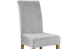 Husă de catifea pentru scaun - gri