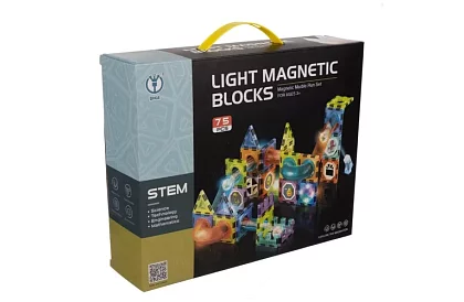 Set de construcție educațională magnetică 3D - 77 de piese