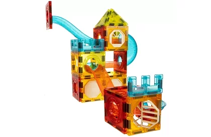 Set de construcție educațională magnetică 3D - 77 de piese