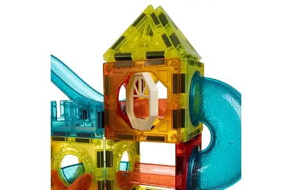 Set de construcție educațională magnetică 3D - 77 de piese