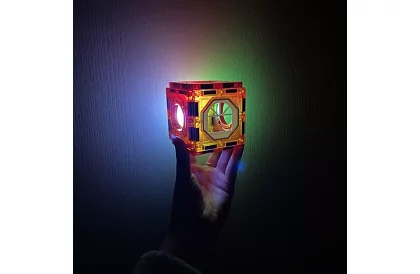 Set de construcție educațională magnetică 3D - 77 de piese