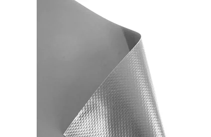 Bandă de umbrire pentru gard gri - panou 630 g/m² + cleme