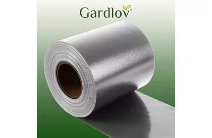 Bandă de umbrire pentru gard gri - panou 630 g/m² + cleme