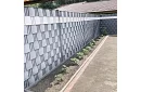 Bandă de umbrire pentru gard gri - panou 630 g/m² + cleme